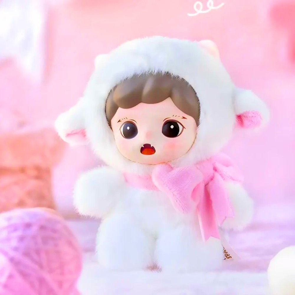 Zoraa Fluffy Cabin Milky Sheep Plush Confirmed Blind Box Pendant Figure TNTSpace